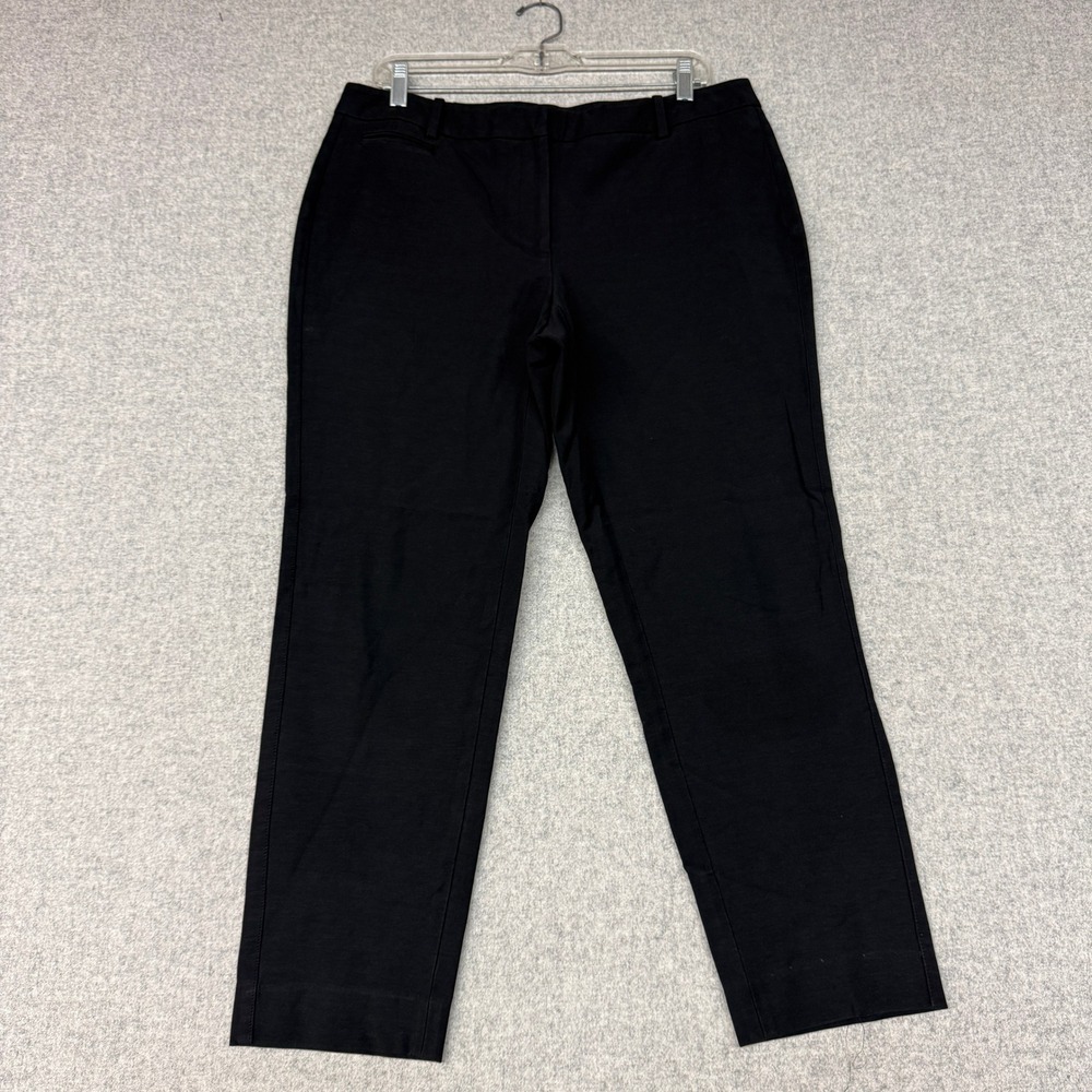 White House Black Market Slim Ankle Pants 12R Black Stretch Workwear Trousers